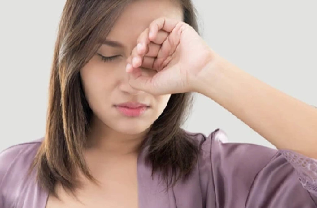 Women experiencing dry eye and discomfort during pregnancy